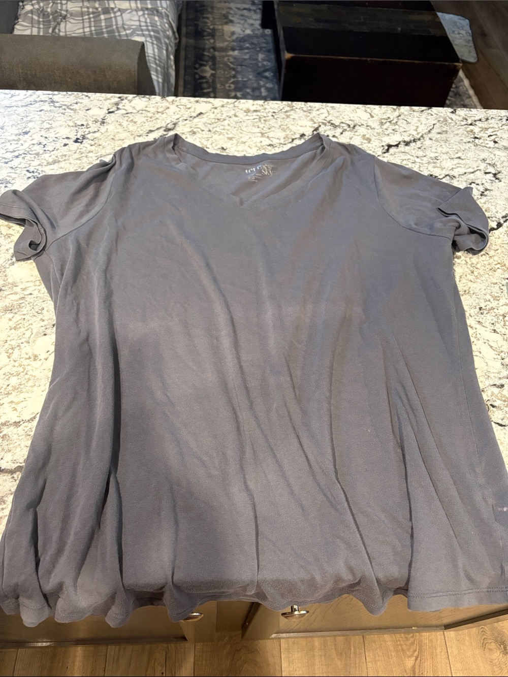 Relaxed Crewneck Women's Top in Slate Gray - Unbranded